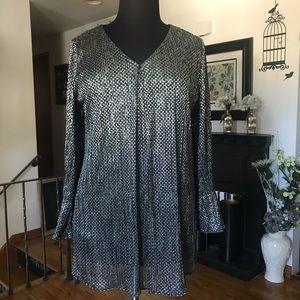 Alfani metallic tunic